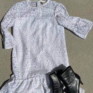 Authentic Women’s  KATE SPADE Lace Flounce Shift Dress Size 0